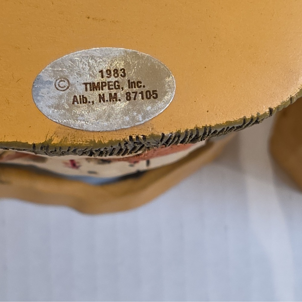 Paper bag Clay pottery luminaria Votive Justin Southwest New Mexico Vtg Signed - Picture 7 of 7